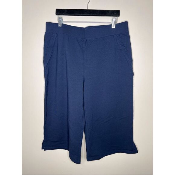 T by Talbots, Everyday causal pants, navy blue, cropped, size XLp - Picture 1 of 11